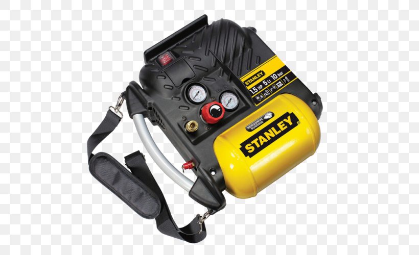 Compressor Stanley Hand Tools Reciprocating Engine Compressed Air, PNG, 500x500px, Compressor, Black Decker, Compressed Air, Dewalt, Electronics Accessory Download Free