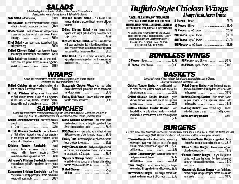 Jefferson's Restaurant Menu Dish Jonathan's Grille, PNG, 3300x2550px, Restaurant, Area, Black And White, Dish, Information Download Free