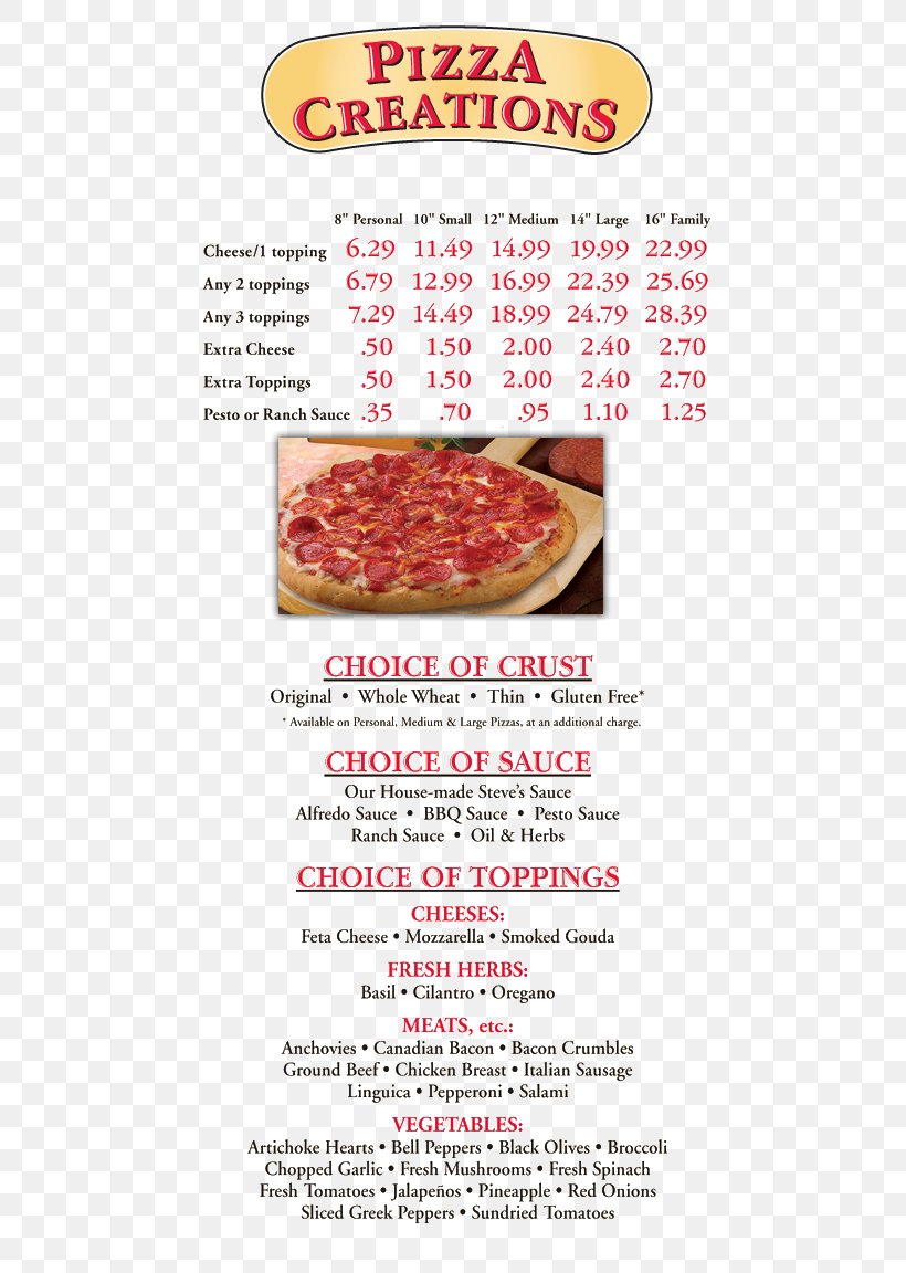 Steve's Pizza, PNG, 483x1152px, Pizza, Bacon, Cuisine, Davis, Fast Food Download Free