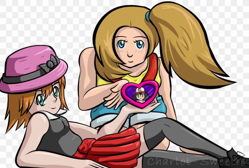 Misty Serena Ash Ketchum Pokémon Fan Art, PNG, 1024x692px, Watercolor, Cartoon, Flower, Frame, Heart Download Free