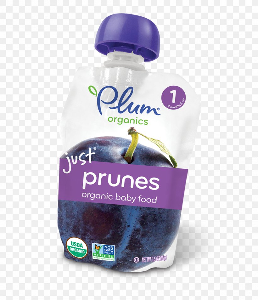 Baby Food Organic Food Plum Organics Baby Just Fruit, Prunes, 3.5 Ounce Pouches (Pack Of 12), PNG, 1000x1163px, Baby Food, Food, Fruit, Happy Family, Infant Download Free