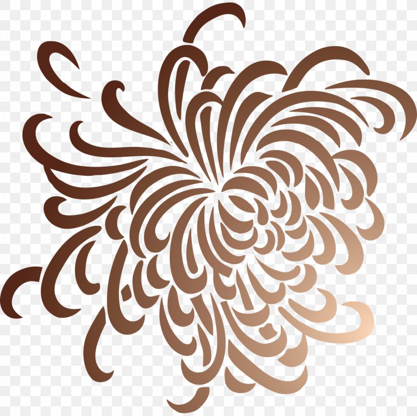 Chrysanthemum Clip Art, PNG, 1181x1181px, Chrysanthemum, Black And White, Cdr, Floral Design, Flower Download Free
