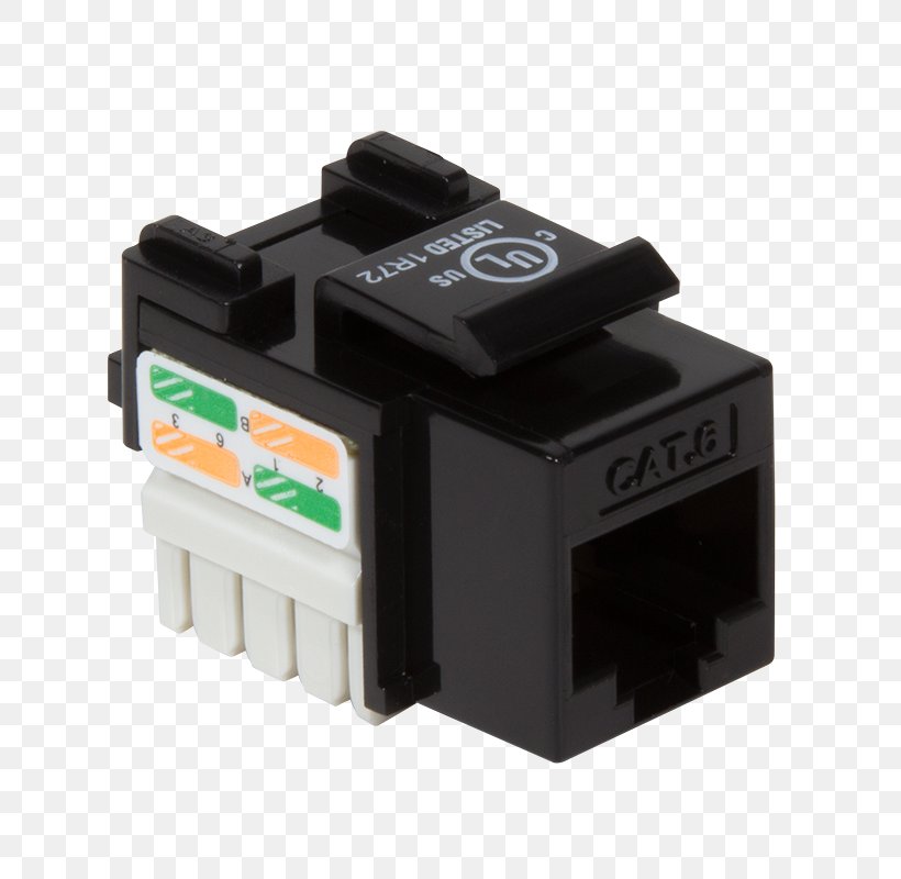 Electrical Connector Laptop Category 6 Cable Keystone Module Twisted Pair, PNG, 800x800px, Electrical Connector, Buchse, Category 5 Cable, Category 6 Cable, Computer Network Download Free
