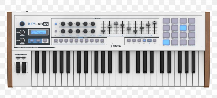 Sequential Circuits Prophet-5 Arturia MIDI Controllers Sound Synthesizers MIDI Keyboard, PNG, 2750x1250px, Watercolor, Cartoon, Flower, Frame, Heart Download Free