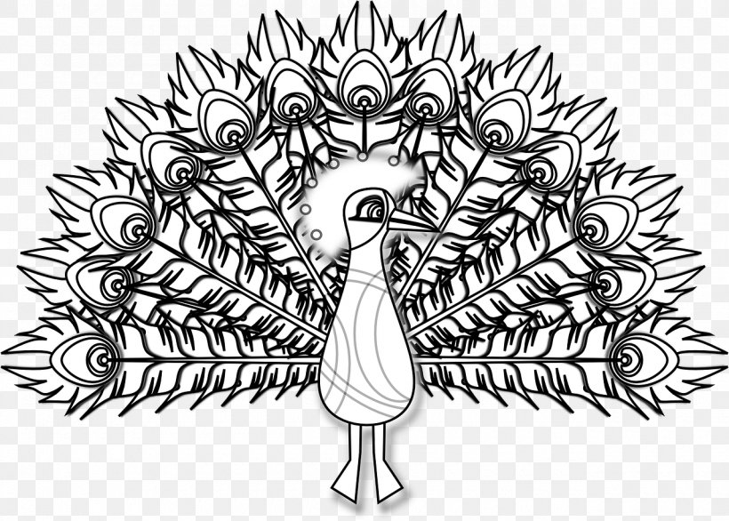 Bird Black And White Peafowl Line Art, PNG, 1280x916px, Bird, Art, Artwork, Asiatic Peafowl, Black And White Download Free