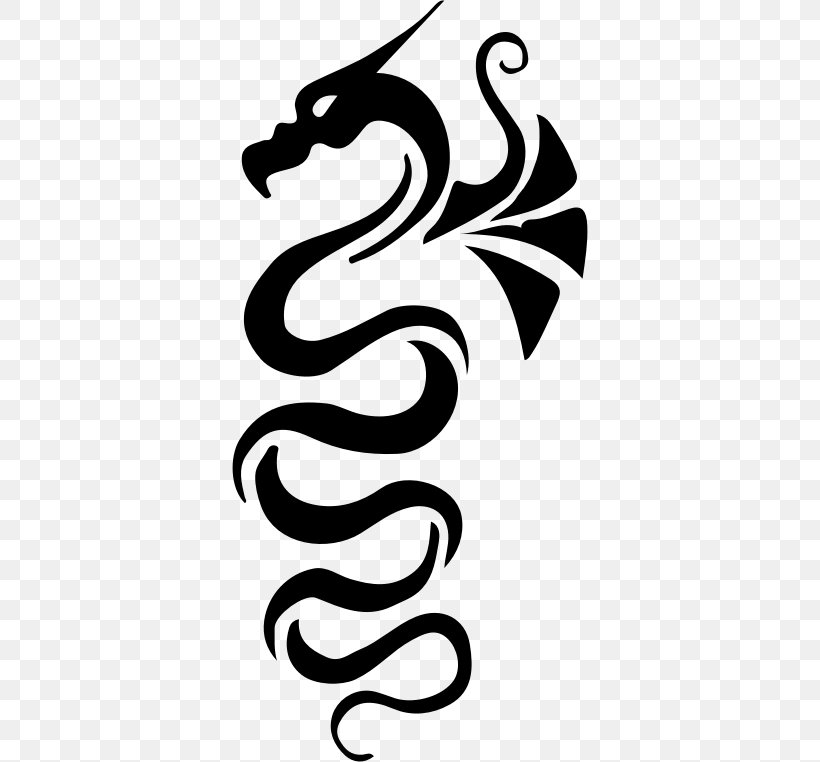 Black And White Dragon Clip Art, PNG, 356x762px, Black And White, Art, Artwork, Black, Calligraphy Download Free