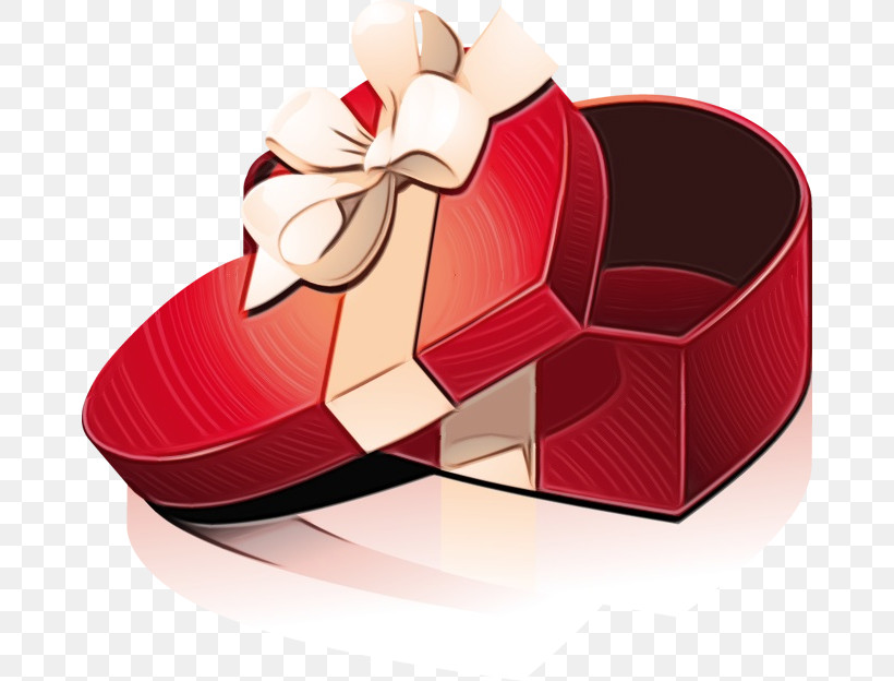 Red Footwear Heart Carmine Love, PNG, 670x624px, Watercolor, Carmine, Footwear, Heart, Love Download Free