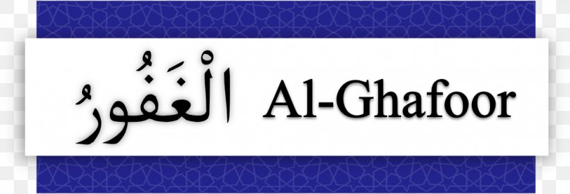 Allah Names Of God In Islam Al-Ghafir Al-Ghafoor, PNG, 1063x363px, Allah, Ar Rahiim, Area, Banner, Blue Download Free