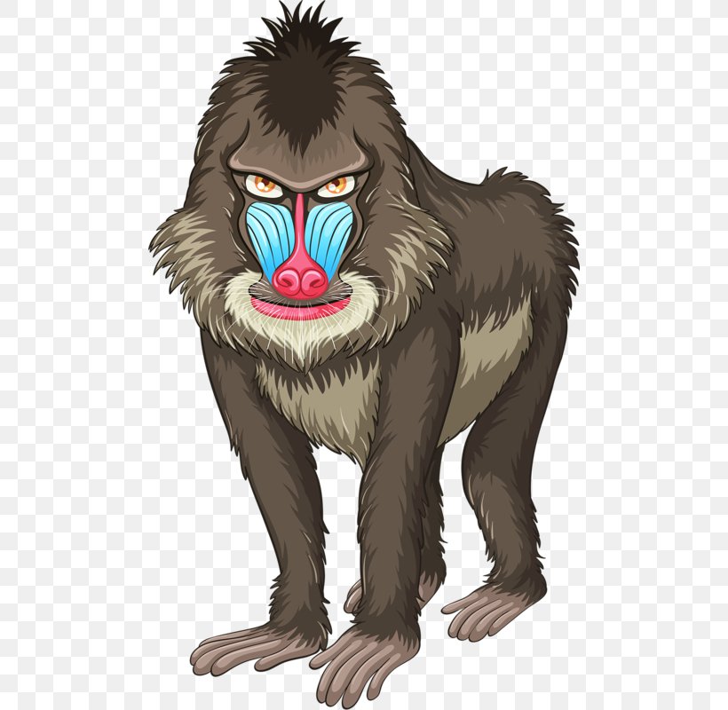 Mandrill Euclidean Vector Stock Photography Illustration, PNG, 486x800px, Mandrill, Art, Carnivoran, Drawing, Fictional Character Download Free