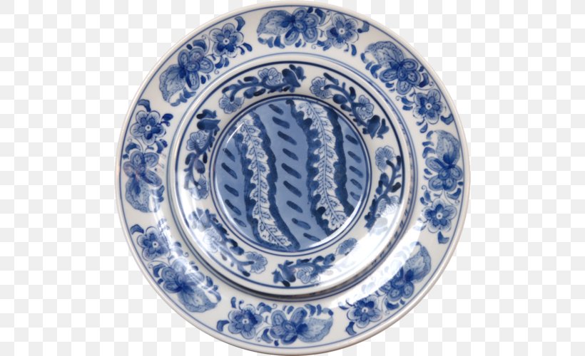 Plate Blue And White Pottery Ceramic Cobalt Blue Porcelain, PNG, 500x500px, Plate, Blue, Blue And White Porcelain, Blue And White Pottery, Ceramic Download Free