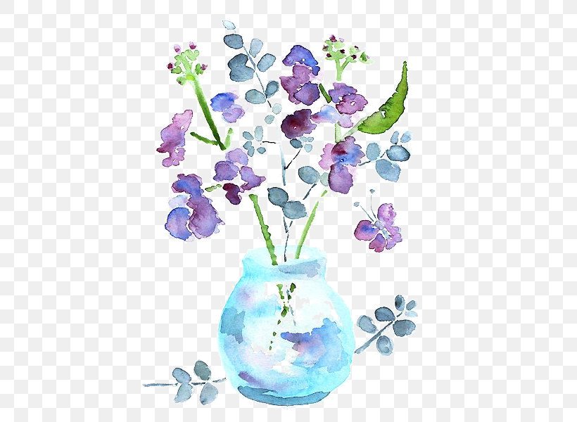 Floral Design Watercolour Flowers Watercolor Painting Bathroom, PNG, 480x600px, Floral Design, Art, Bathroom, Bathtub, Blue Download Free