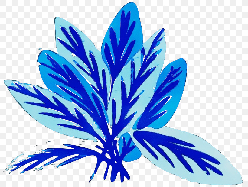 Leaf Cobalt Blue Font Flower Cobalt, PNG, 800x619px, Watercolor, Biology, Cobalt, Cobalt Blue, Flower Download Free