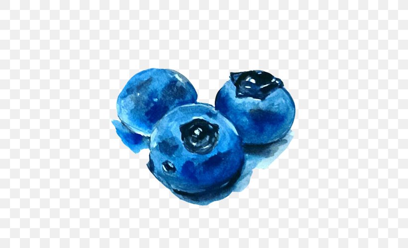 Watercolor Painting Blueberry, PNG, 500x500px, Watercolor Painting, Auglis, Bead, Blue, Blueberry Download Free
