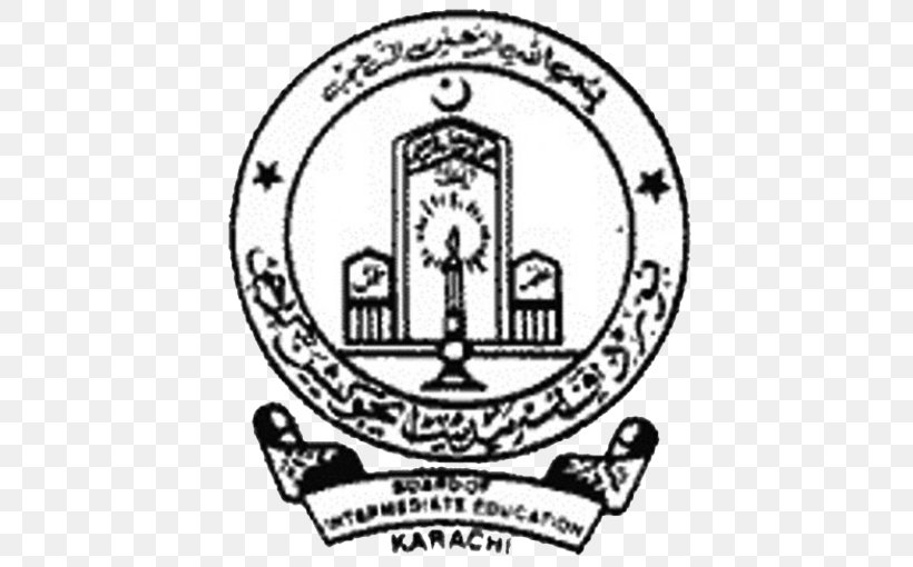 Board Of Intermediate Education, Karachi Board Of Intermediate And Secondary Education, Gujranwala Board Of Secondary Education, Karachi, PNG, 510x510px, Karachi, Area, Black And White, Board Of Education, Brand Download Free