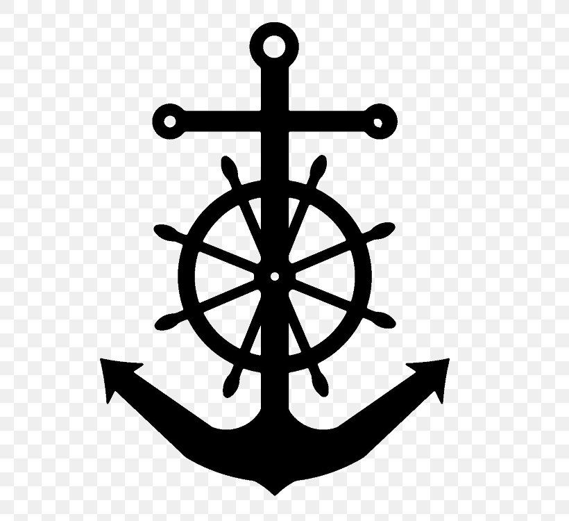 Ship's Wheel Anchor Car Clip Art, PNG, 644x750px, Anchor, Artwork, Black And White, Car, Drawing Download Free