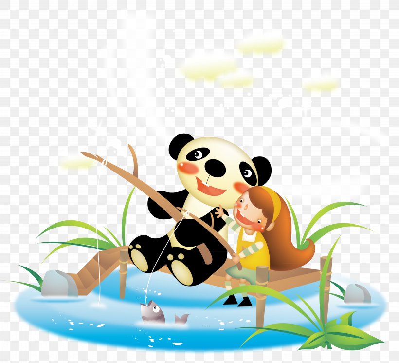 Giant Panda Royalty-free Illustration, PNG, 5104x4638px, Giant Panda, Angling, Cartoon, Clip Art, Cuteness Download Free