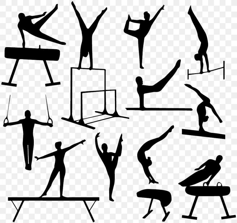 Gymnastics Silhouette Vault Clip Art, PNG, 1024x965px, Watercolor, Cartoon, Flower, Frame, Heart Download Free