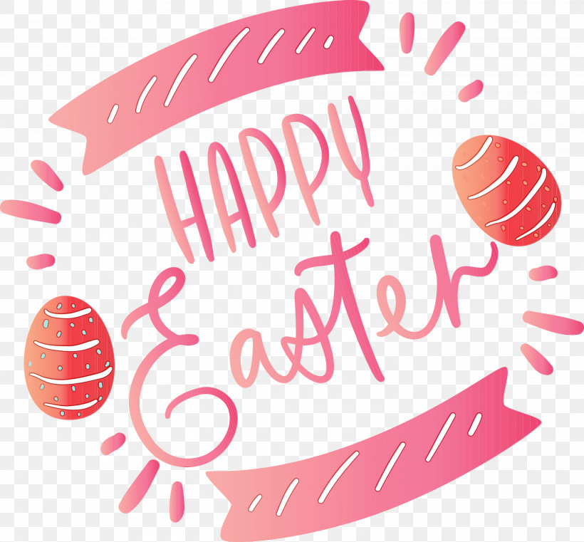 Pink Text Font Label Logo, PNG, 3000x2785px, Easter Day, Easter Sunday, Happy Easter, Label, Logo Download Free