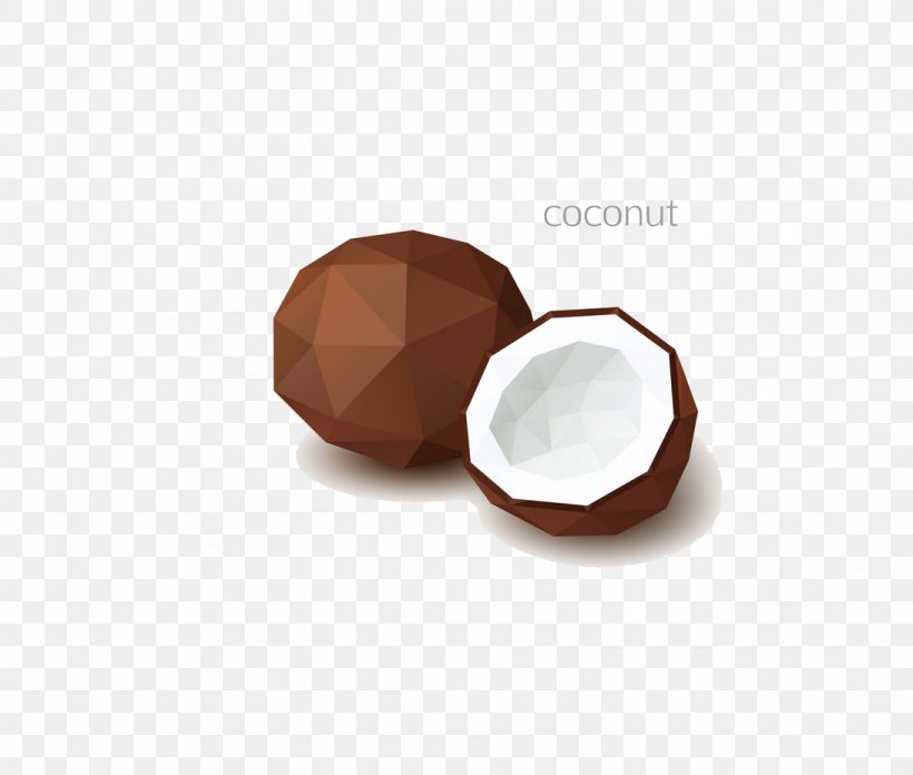 Coconut Polygon Auglis Illustration, PNG, 1092x927px, Coconut, Auglis, Brown, Drawing, Fruit Download Free