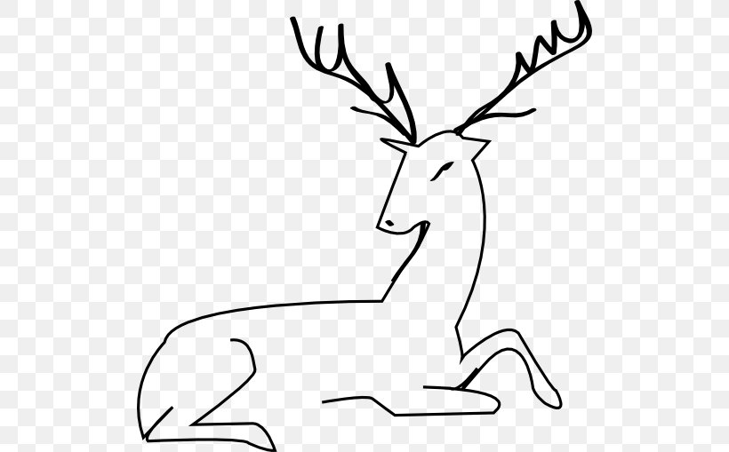 Red Deer White-tailed Deer Reindeer Moose, PNG, 512x509px, Deer, Antler, Black And White, Coloring Book, Deer Hunting Download Free
