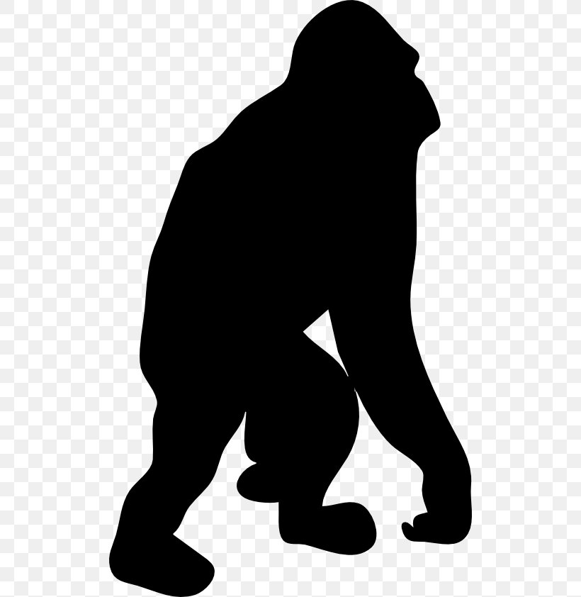 Ape Drawing Clip Art, PNG, 512x842px, Ape, Black, Black And White, Bonobo, Drawing Download Free