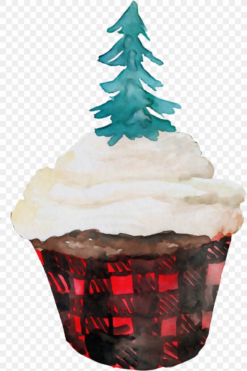 Christmas Tree, PNG, 974x1459px, Watercolor, Baking Cup, Buttercream, Christmas, Christmas Decoration Download Free