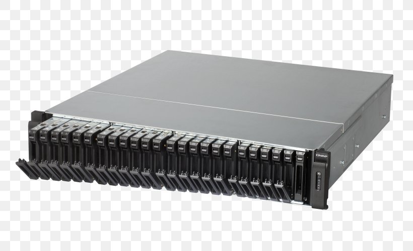 Network Storage Systems QNAP ES1640DC NAS Server, PNG, 800x500px, Network Storage Systems, Computer Component, Computer Servers, Data Storage, Electronics Accessory Download Free