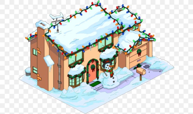 The Simpsons: Tapped Out Gingerbread House Clip Art, PNG, 664x486px, Simpsons Tapped Out, Christmas, Computer Network, Food, Gingerbread Download Free