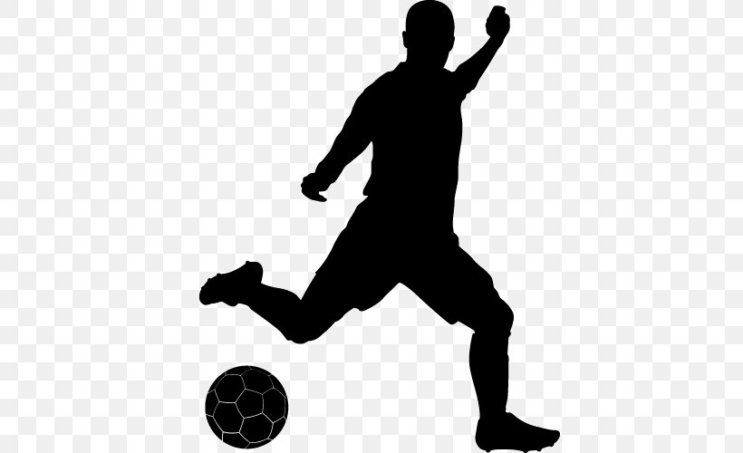 Football Player Silhouette Sport Clip Art, PNG, 500x500px, Football Player, Arm, Ball, Black, Black And White Download Free