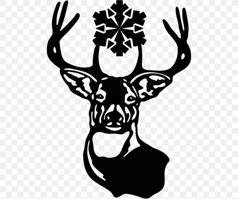 White-tailed Deer Wall Decal Elk Plasma Cutting, PNG, 500x684px, Deer, Antler, Art, Artwork, Black And White Download Free