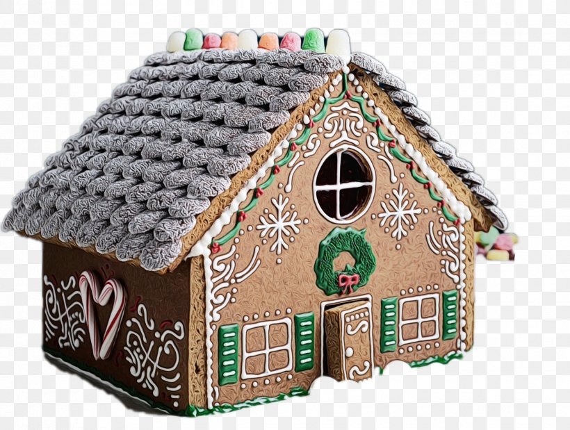 Christmas Decoration, PNG, 1831x1383px, Watercolor, Christmas Decoration, Cottage, Gingerbread, Gingerbread House Download Free