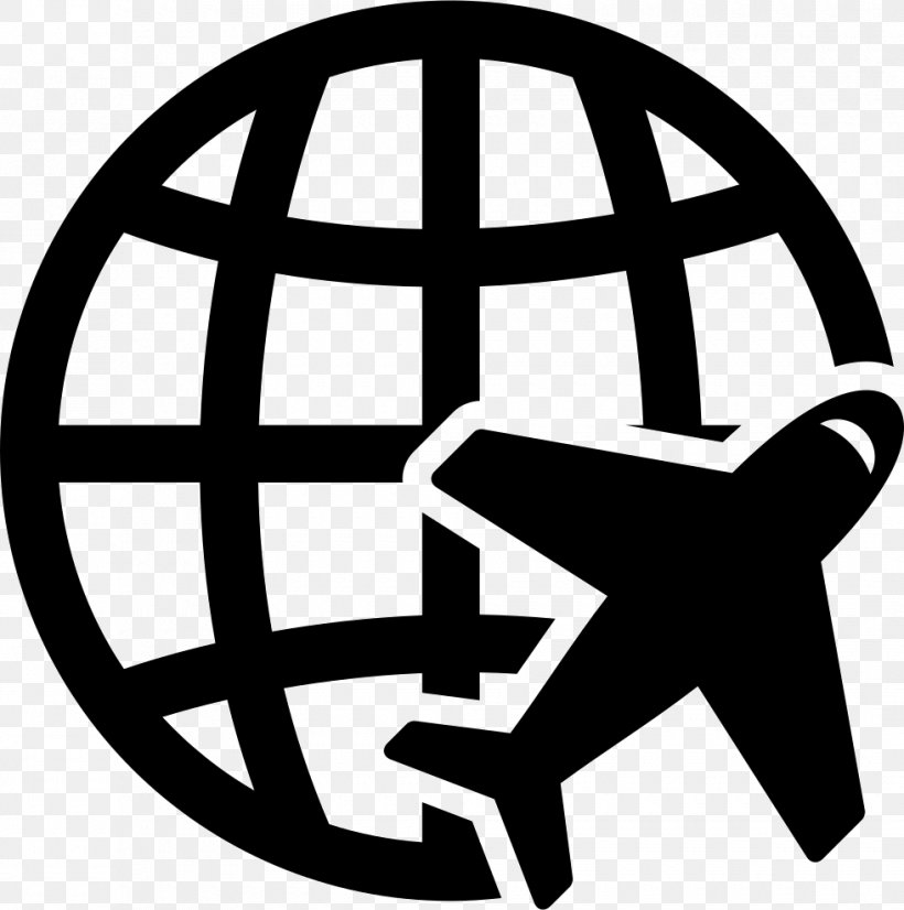 Airplane Globe, PNG, 980x988px, Airplane, Area, Black And White, Brand, Globe Download Free