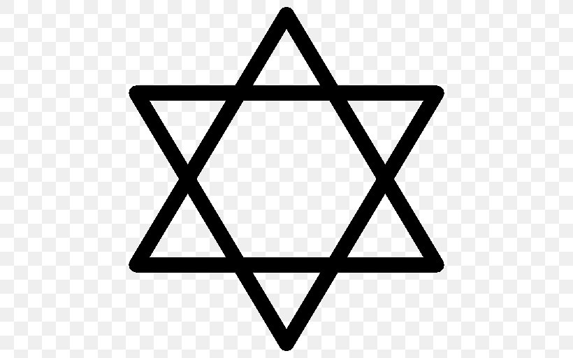 Star Of David Star Polygons In Art And Culture Judaism Hexagram, PNG, 512x512px, Star Of David, Area, Black And White, Culture, David Download Free