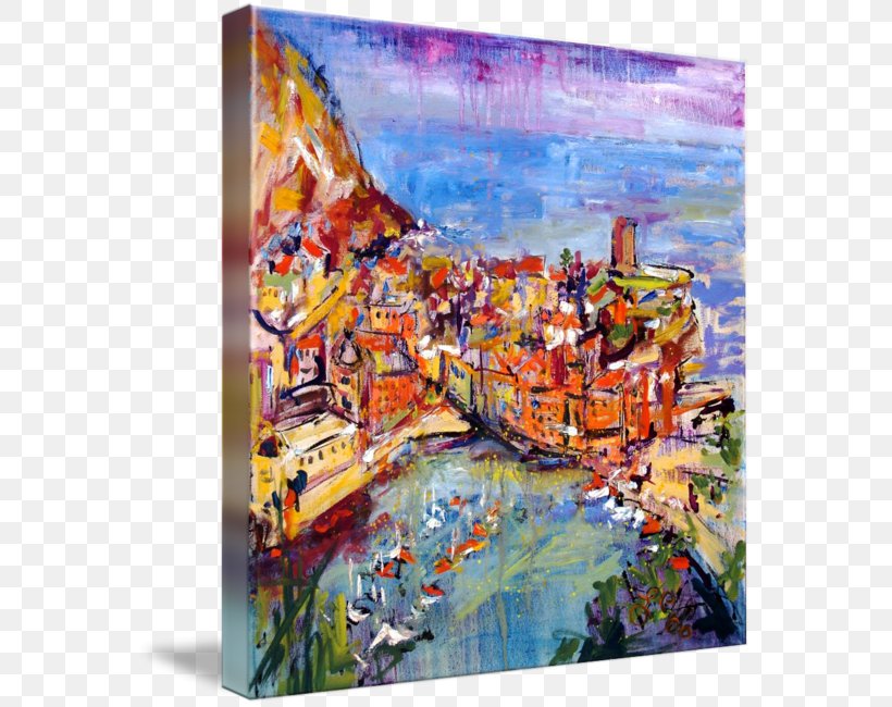 Vernazza Painting Manarola Acrylic Paint Canvas Print, PNG, 566x650px, Vernazza, Acrylic Paint, Art, Artwork, Canvas Download Free