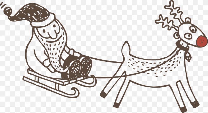 Clip Art Horse Reindeer Openclipart Sled, PNG, 901x489px, Horse, Area, Art, Black And White, Carnivoran Download Free