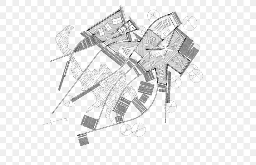 Biblioteca Enric Miralles Architecture Drawing Building, PNG, 750x530px, Architecture, Architect, Architectural Drawing, Architectural Plan, Black And White Download Free