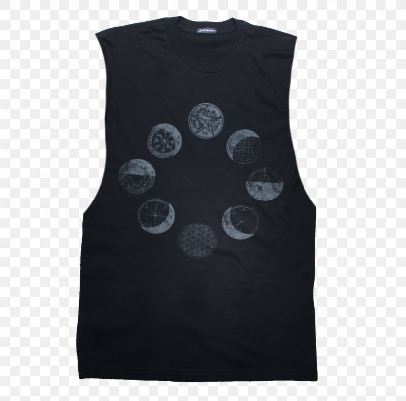 Gilets T-shirt Lunar Phase Moon, PNG, 1024x1012px, Gilets, Active Tank, Black, Black M, Clothing Download Free