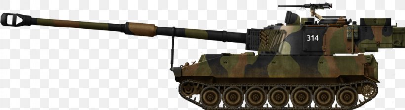 Tank Self-propelled Artillery M109 Howitzer Military, PNG, 971x266px, Tank, Artillery, Combat Vehicle, Gun Accessory, Howitzer Download Free
