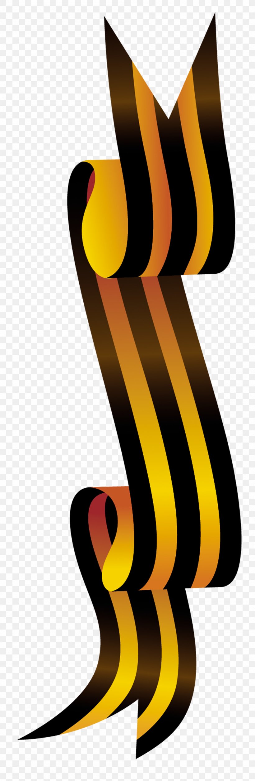 Ribbon Of Saint George Clip Art, PNG, 1000x3057px, Ribbon Of Saint George, Art, Symbol, Yellow Download Free