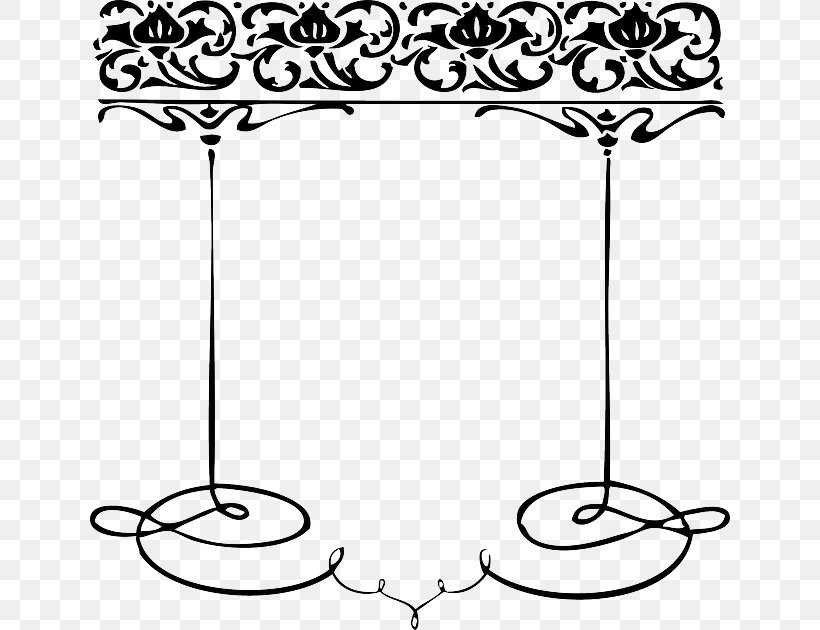 Borders And Frames Picture Frames Clip Art, PNG, 640x630px, Borders And Frames, Area, Art, Art Nouveau, Black And White Download Free