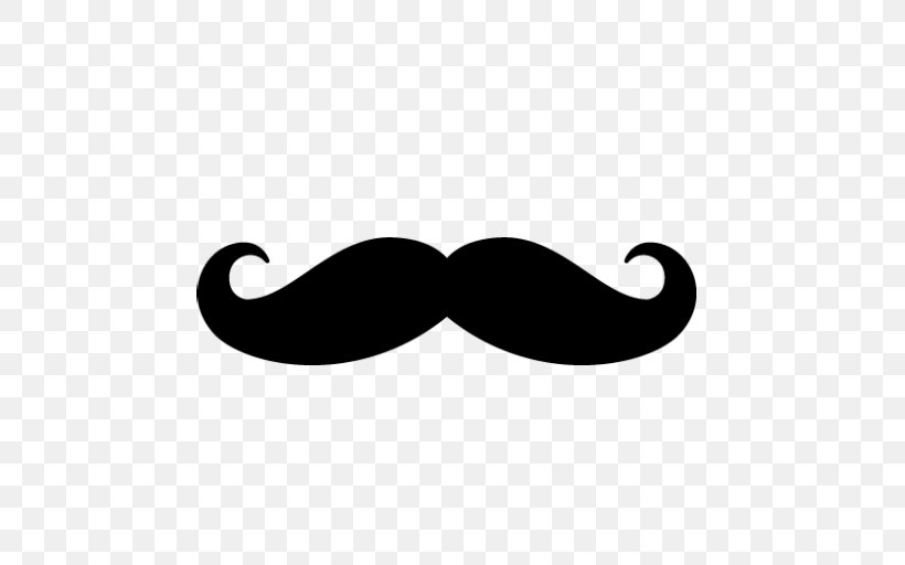 Handlebar Moustache Clip Art, PNG, 512x512px, Moustache, Beard, Black And White, Hair, Handlebar Moustache Download Free