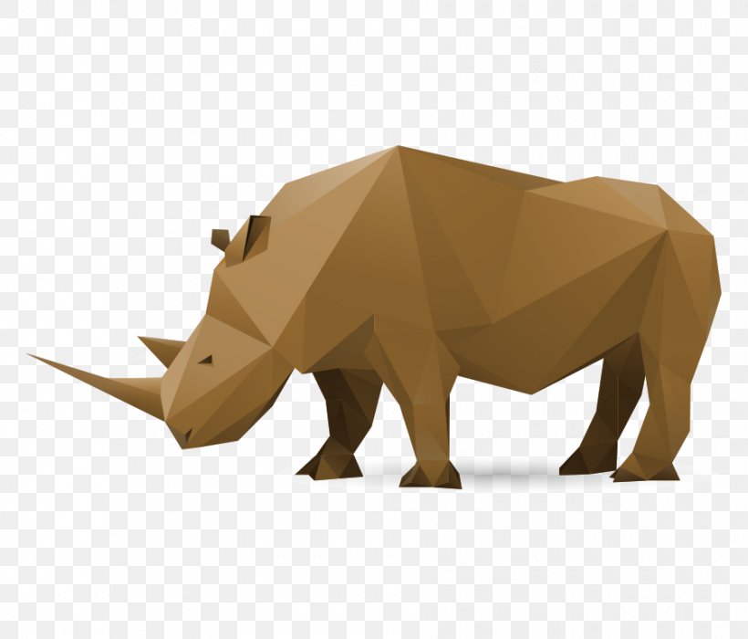 Rhinoceros Paper Euclidean Vector Polygon, PNG, 900x769px, Rhinoceros, Carnivoran, Cattle Like Mammal, Fauna, Mammal Download Free