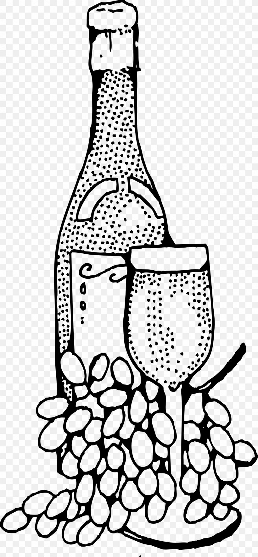 Wine Bottle Ready-to-Use Food And Drink Spot Illustrations Clip Art, PNG, 1110x2400px, Wine, Beer, Black And White, Bottle, Drawing Download Free