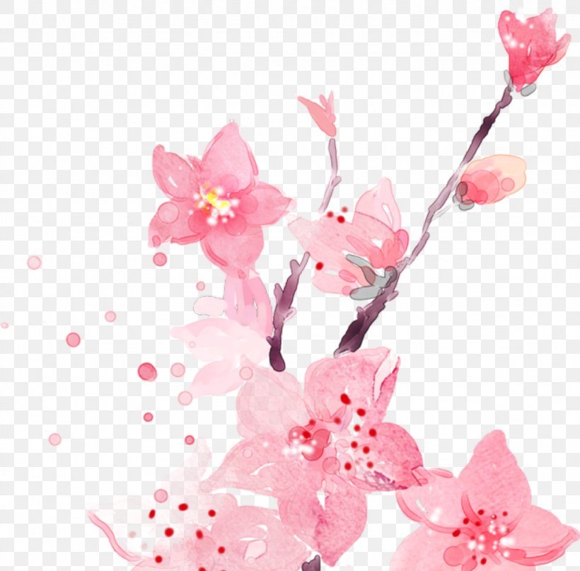 Desktop Wallpaper Floral Design Flower Watercolor Painting, PNG, 1024x1009px, Floral Design, Blossom, Branch, Cherry Blossom, Cut Flowers Download Free