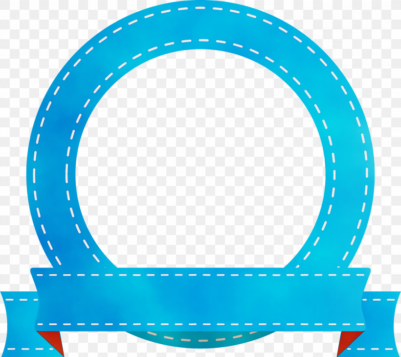 Turquoise Turquoise Circle, PNG, 3000x2669px, Emblem Ribbon, Circle, Paint, Turquoise, Watercolor Download Free