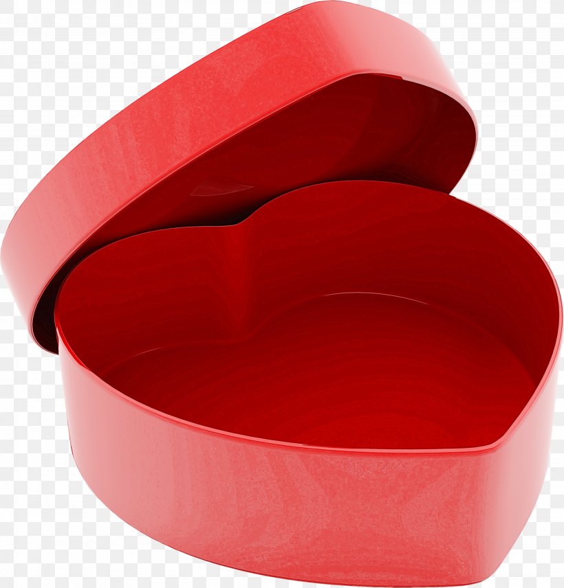 Red Bread Pan Heart Plastic Box, PNG, 2872x3000px, Watercolor, Box, Bread Pan, Heart, Paint Download Free