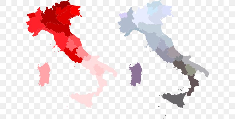 Regions Of Italy Map Vector Graphics Clip Art, PNG, 640x416px, Regions Of Italy, Europe, Italy, Map, Red Download Free