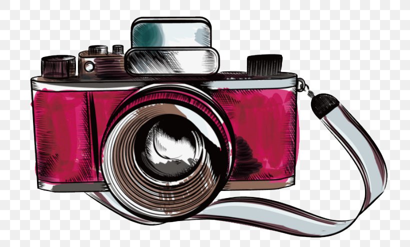Drawing Illustration Camera Photography Vector Graphics, PNG, 740x494px, Drawing, Bag, Camera, Camera Accessory, Camera Lens Download Free