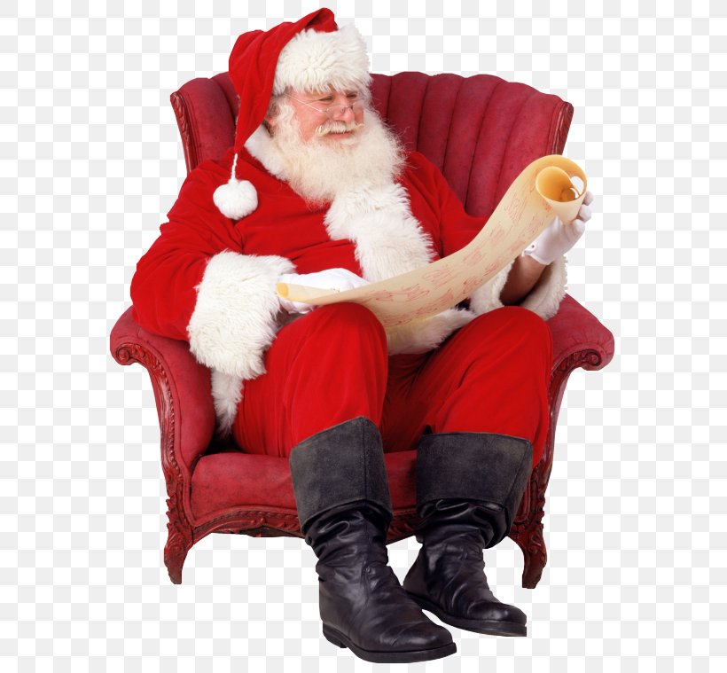 Santa Claus Christmas Decoration Sitting Santa Suit, PNG, 596x759px, Santa Claus, Chair, Child, Christmas, Christmas Card Download Free