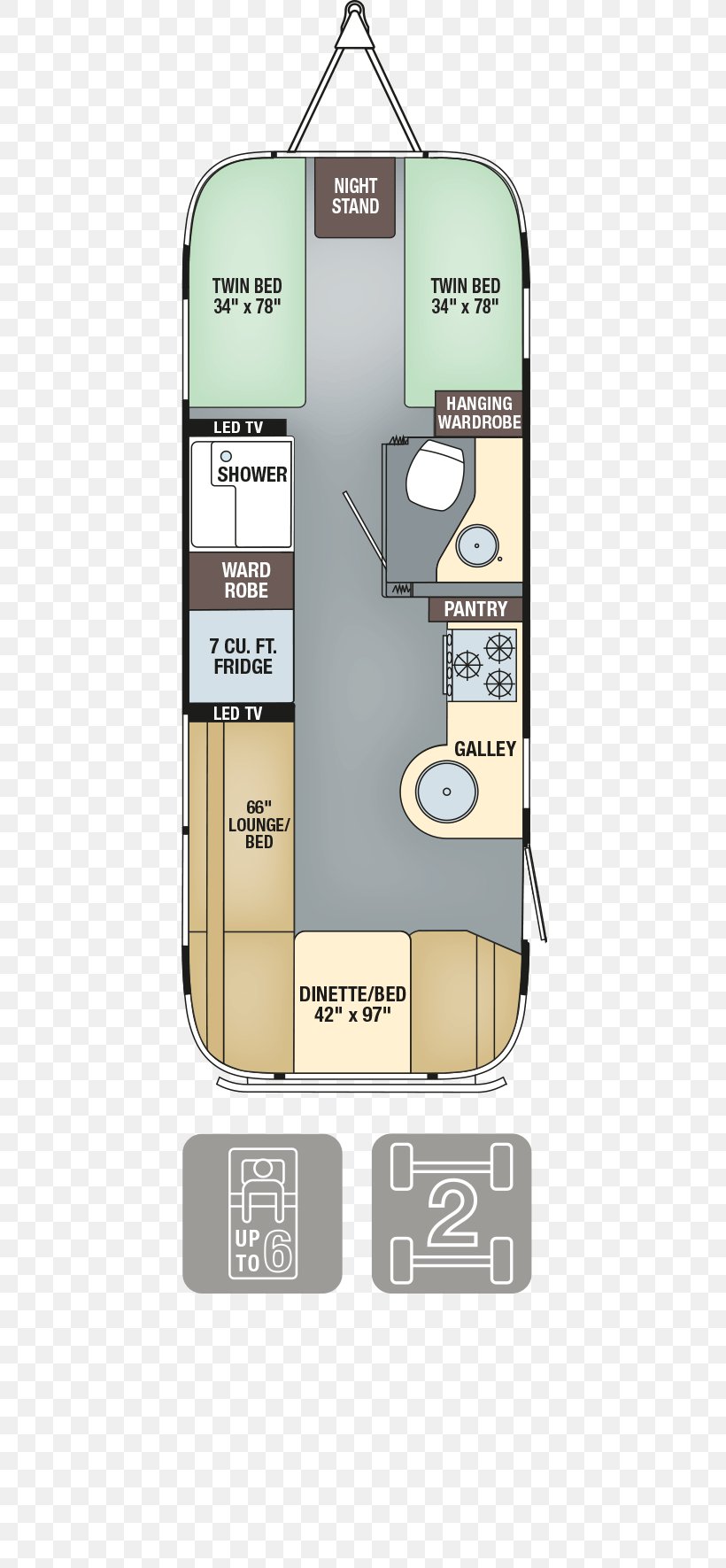 Colonial Airstream Caravan Campervans Floor Plan, PNG, 625x1771px, Airstream, Bed, Campervans, Caravan, Diagram Download Free
